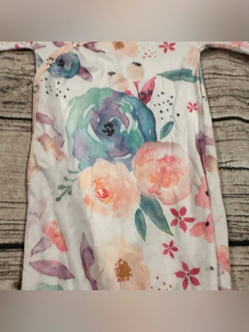 Copper Pearl Watercolor Floral Newborn Knotted Gown Pastel Multicolor Size NB